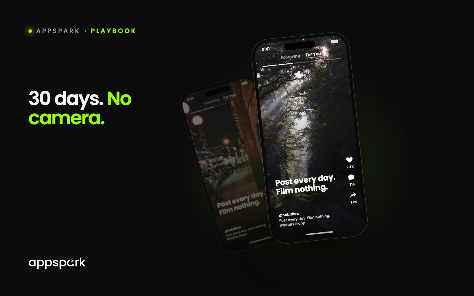 A phone showing a faceless slideshow post